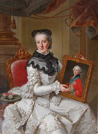 Johann Georg Ziesenis Enkedronning Juliane Marie France oil painting art